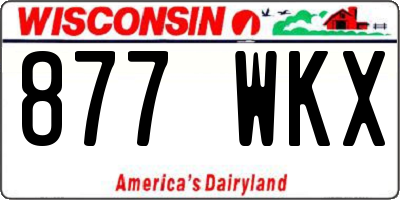 WI license plate 877WKX