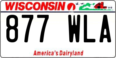 WI license plate 877WLA