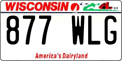 WI license plate 877WLG