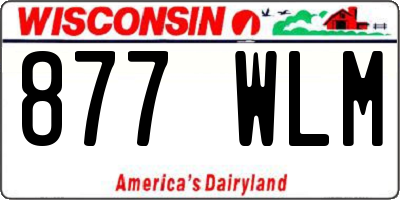 WI license plate 877WLM