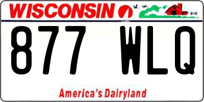 WI license plate 877WLQ