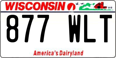 WI license plate 877WLT