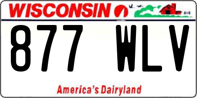 WI license plate 877WLV