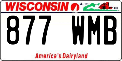 WI license plate 877WMB