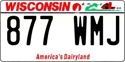 WI license plate 877WMJ