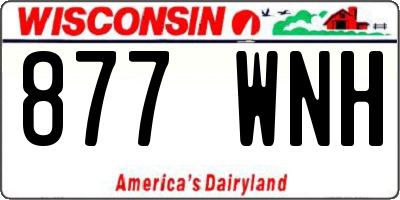 WI license plate 877WNH