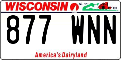 WI license plate 877WNN