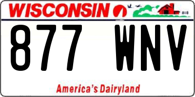 WI license plate 877WNV