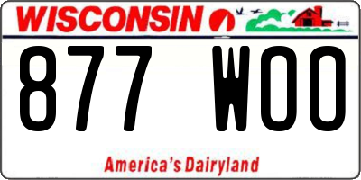 WI license plate 877WOO