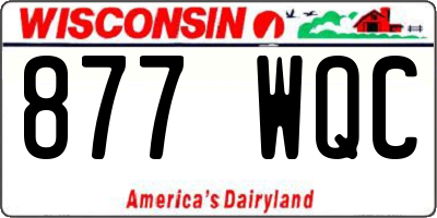 WI license plate 877WQC