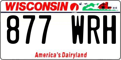 WI license plate 877WRH