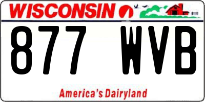 WI license plate 877WVB