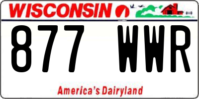 WI license plate 877WWR