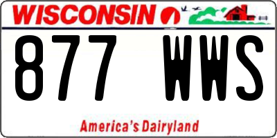 WI license plate 877WWS