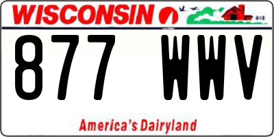 WI license plate 877WWV