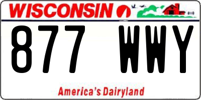 WI license plate 877WWY