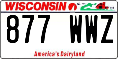 WI license plate 877WWZ