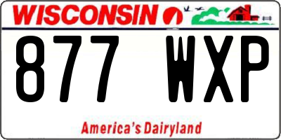 WI license plate 877WXP