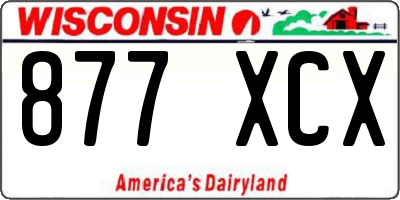 WI license plate 877XCX