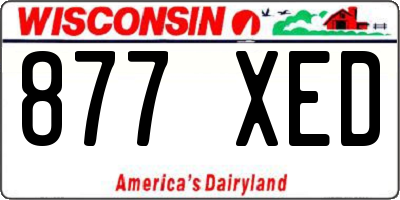 WI license plate 877XED
