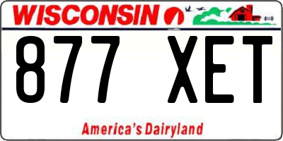 WI license plate 877XET