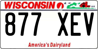 WI license plate 877XEV