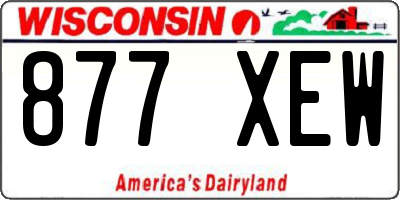 WI license plate 877XEW