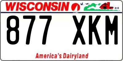 WI license plate 877XKM