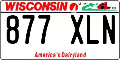 WI license plate 877XLN