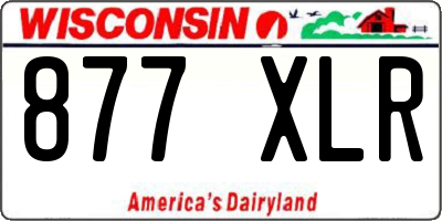 WI license plate 877XLR