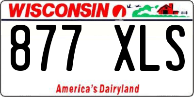 WI license plate 877XLS