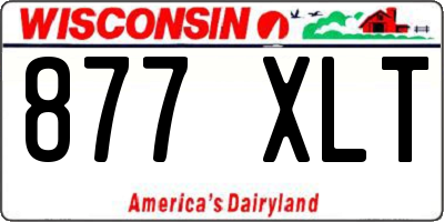 WI license plate 877XLT