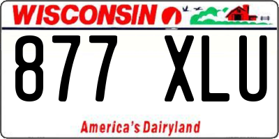 WI license plate 877XLU