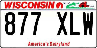 WI license plate 877XLW