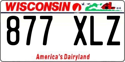 WI license plate 877XLZ