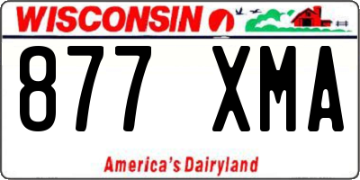 WI license plate 877XMA