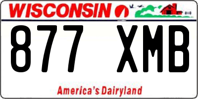 WI license plate 877XMB