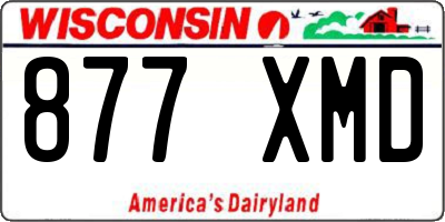 WI license plate 877XMD