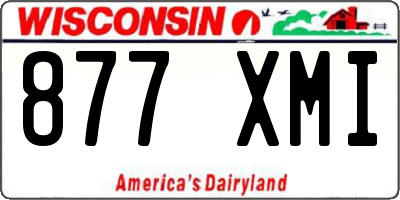 WI license plate 877XMI
