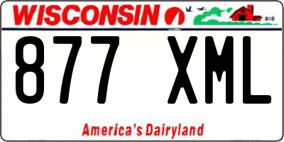 WI license plate 877XML