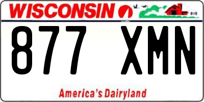 WI license plate 877XMN