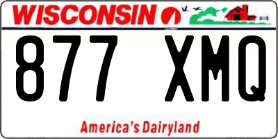 WI license plate 877XMQ