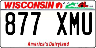 WI license plate 877XMU