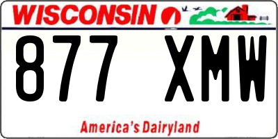 WI license plate 877XMW