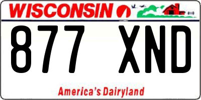 WI license plate 877XND
