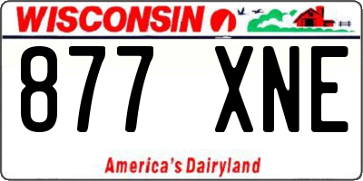 WI license plate 877XNE
