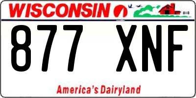WI license plate 877XNF