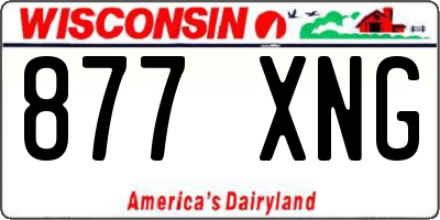 WI license plate 877XNG