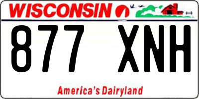 WI license plate 877XNH