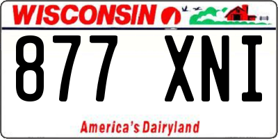 WI license plate 877XNI